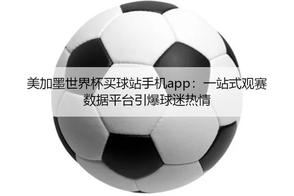 美加墨世界杯买球站手机app：一站式观赛数据平台引爆球迷热情